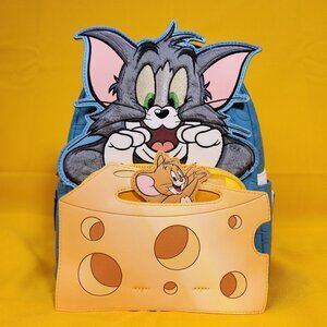 Loungefly Tom and Jerry Plush Pop-Up Mini Backpack NEW